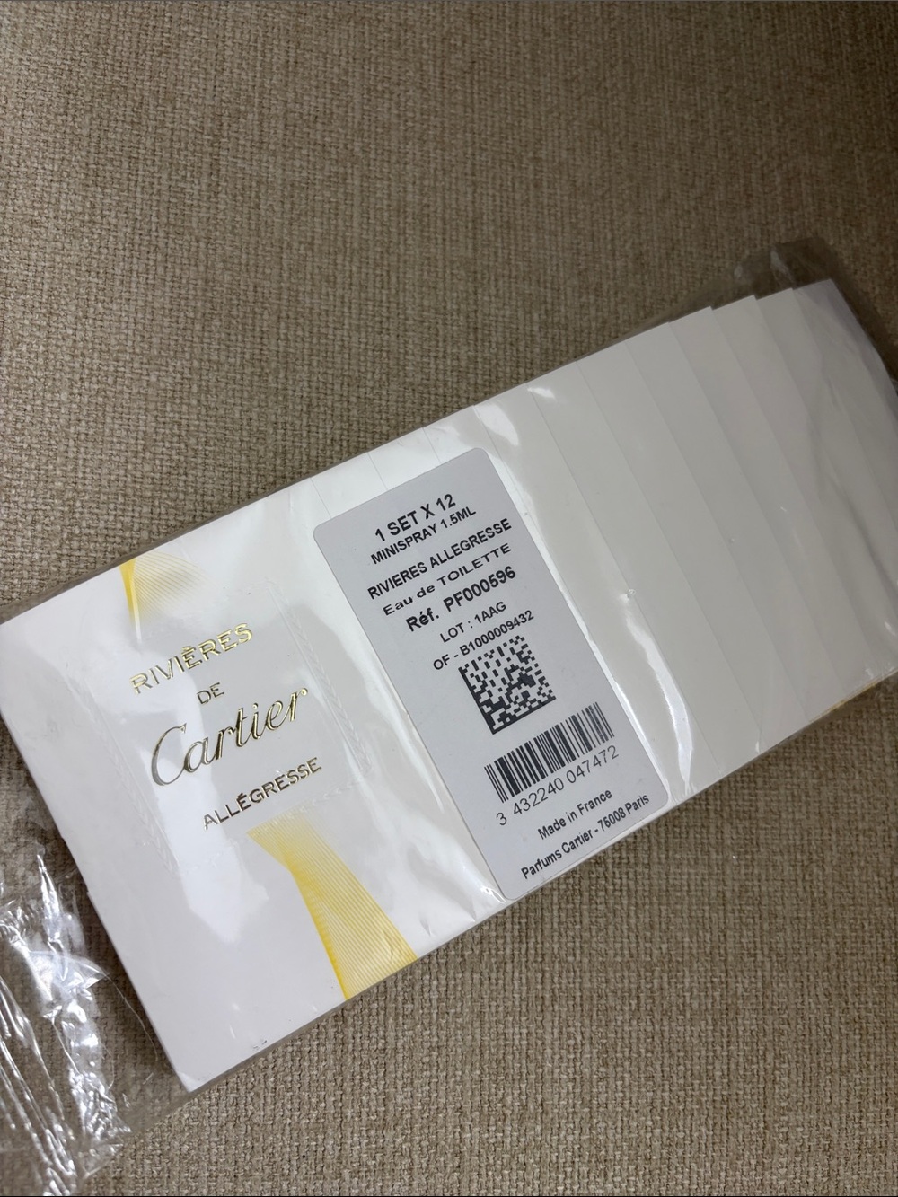 Cartier Rivières de Cartiér Allégresse Mini Spray Set - White & Gold 12pcs